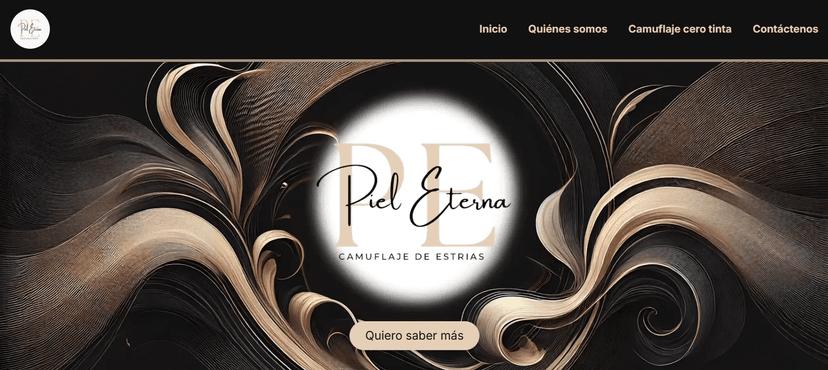 Captura de pantalla del proyecto Piel Eterna - Piel Eterna ofrece tratamientos exclusivos para el...